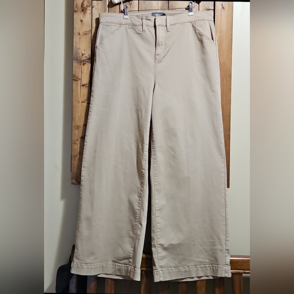 Torrid Tan High Rise Wide Leg Chino Pants Size 16R